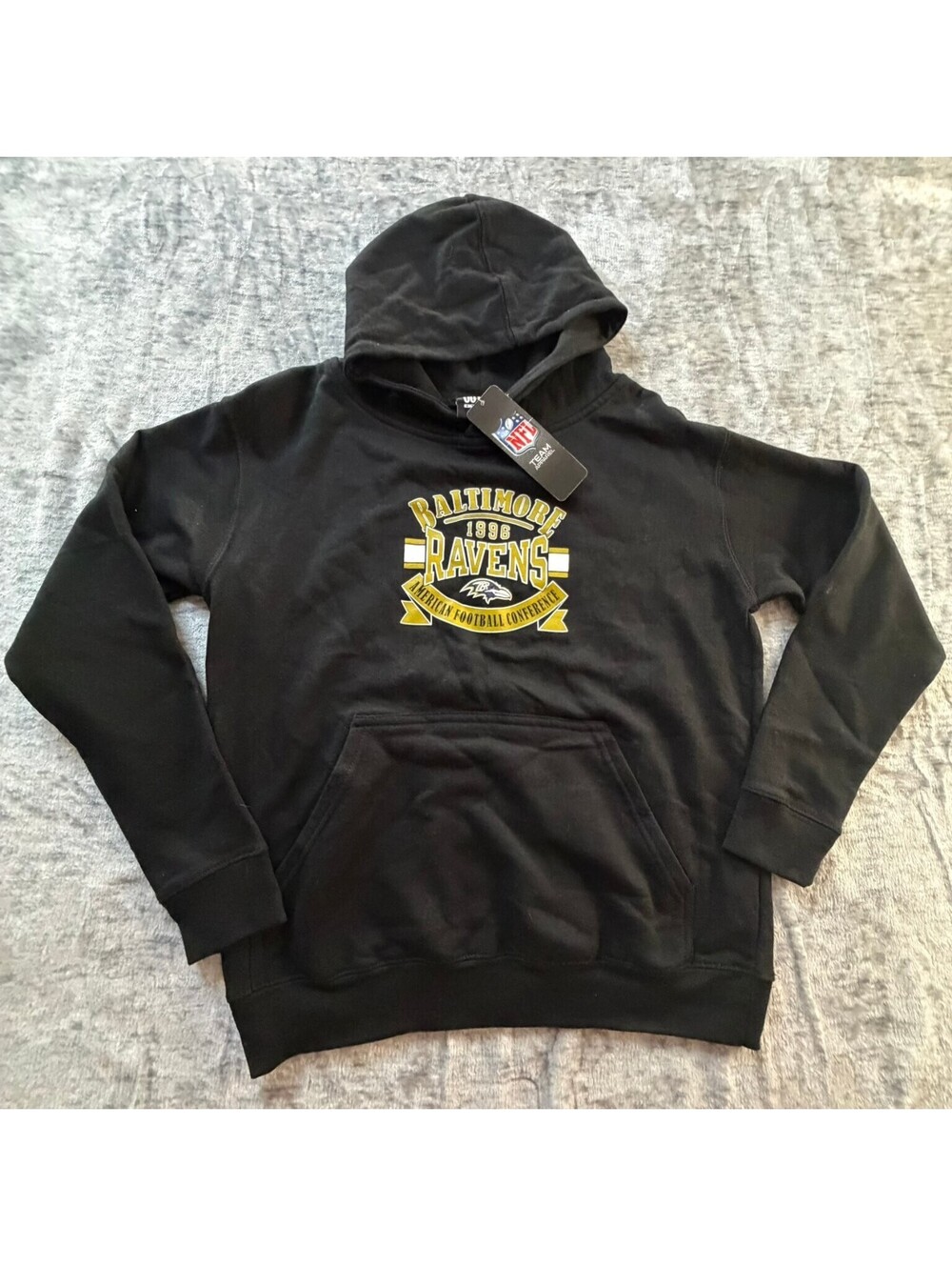 Baltimore Ravens Hoodie Outer Stuff L-14/16 NFL Football Black